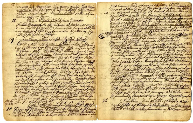 Ett handskrivet dokument