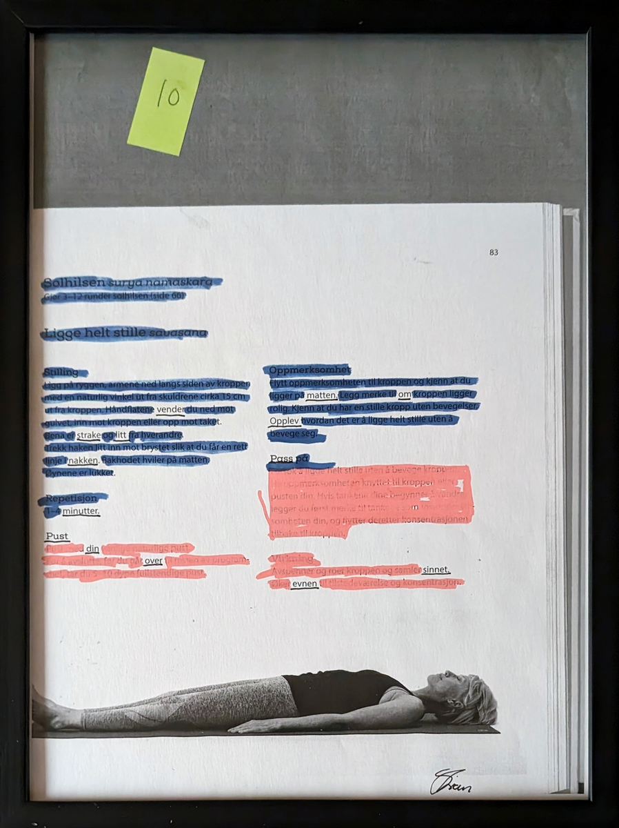 Dette er individuelle, originale sider til en bok, resultatene av en kollektiv workshop ledet av Daisuke. Ved å arbeide med funnet tekst var intensjonen med verkstedet å tilby en tilgjengelig inngang til skriving og poesi.