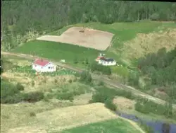 Flyfoto over Målselv kommune. Bebyggelse i Maukdal