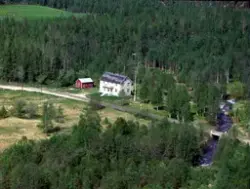 Flyfoto over Målselv kommune. Bebyggelse i Maukdal