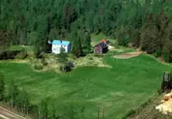 Flyfoto over Målselv kommune. Maukdal