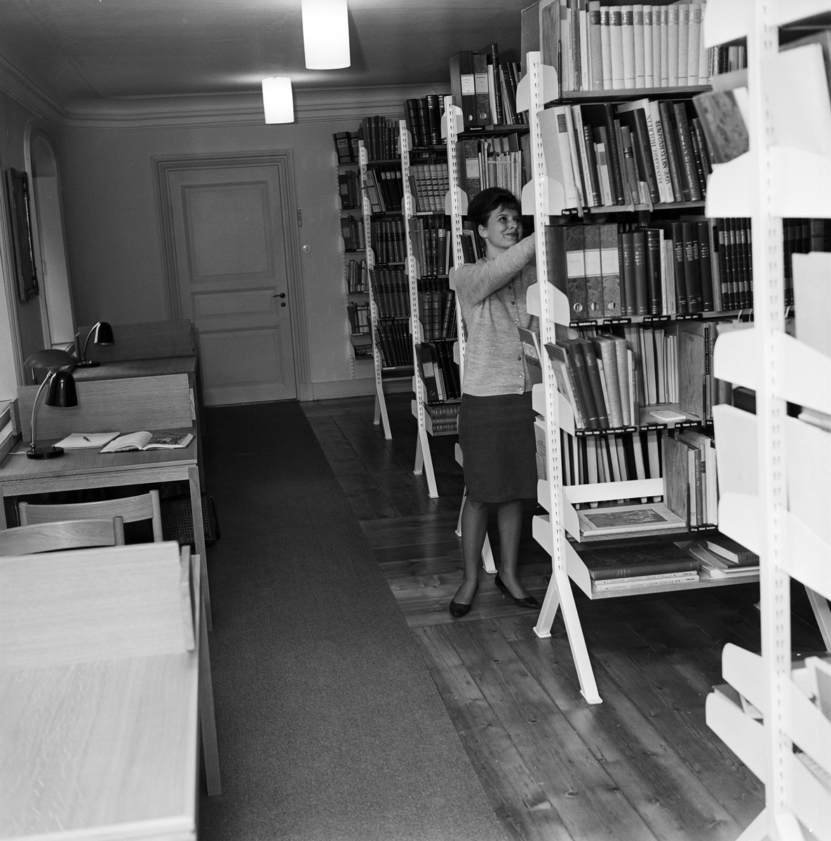 Konsistoriehuset, studenter flyttar museum, Uppsala 1962