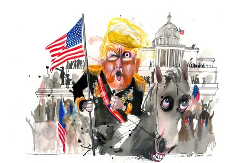 Trump [Blekk, akvarell på papir]