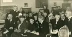 Bild tagen vid invigningen av Gävle Museum den 29 september 1940. Främre raden fr.v. riksantikvarie Sigurd Curman, friherrinnan Sophie Louise von Plessen (syster till Antonie Rettig), Köpenhamn, fru Anna von Rettig, Åbo överintentdenten vid Nationalmuseum Axel Gauffin.