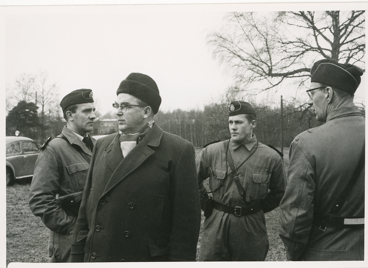 På spaning efter "Jack", mars 1959.
Fr.v.: Sven Citron, kommissarie Sture Sandell, Rolf Thiberg och Bertil Strömberg.