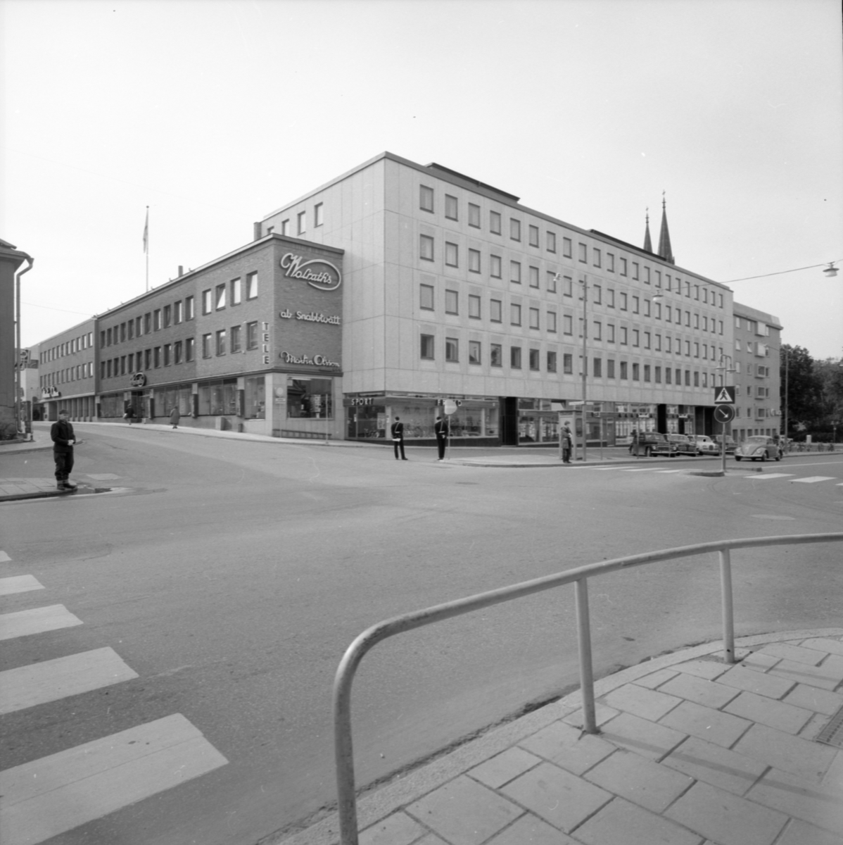 Affärsbyggnad, Svartbäcksgatan 14, kvarteret Klostret, Dragarbrunn, Uppsala 1967