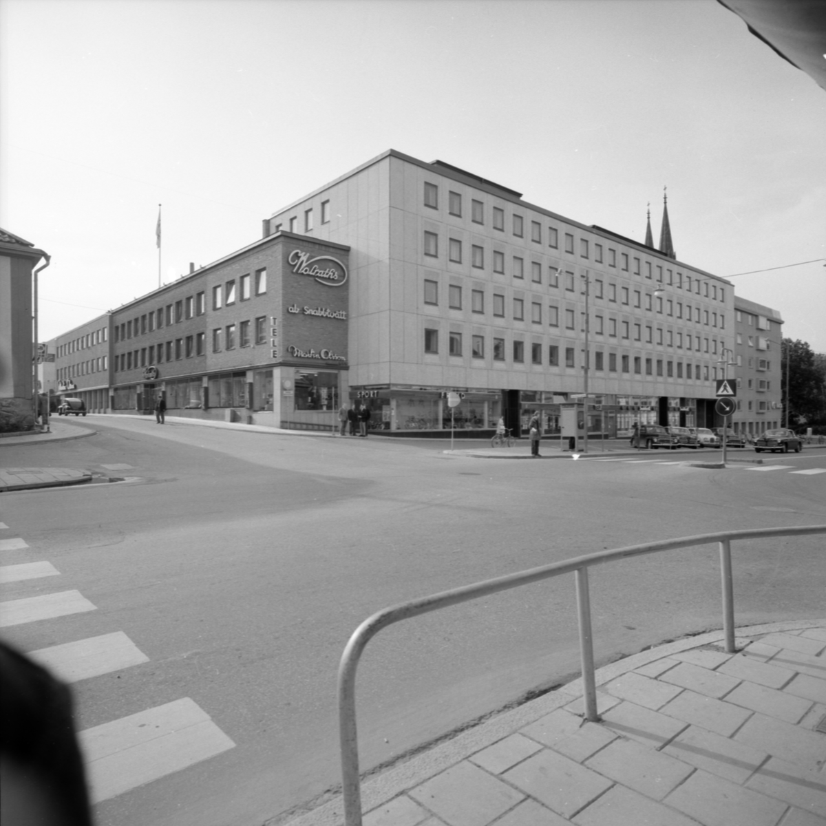 Affärsbyggnad, Svartbäcksgatan 14, kvarteret Klostret, Dragarbrunn, Uppsala 1967