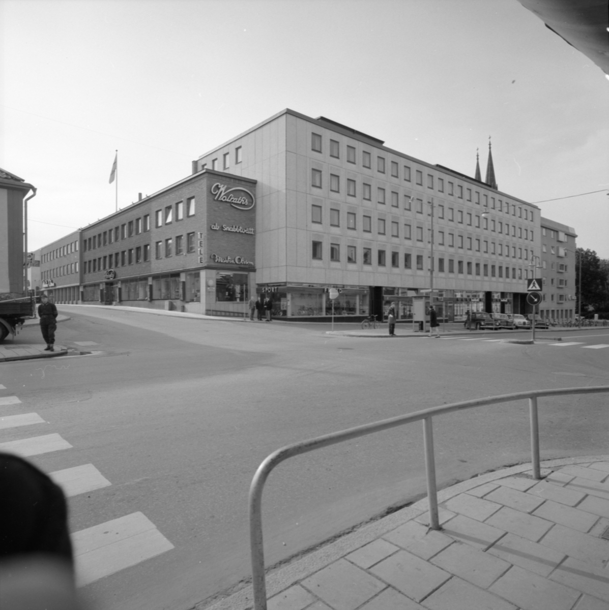 Affärsbyggnad, Svartbäcksgatan 14, kvarteret Klostret, Dragarbrunn, Uppsala 1967