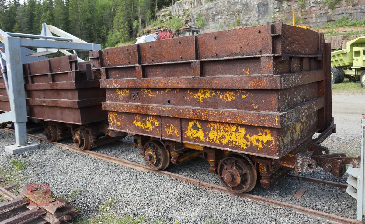 Tunnelvaggen har et understell med to hjulganger med to hjul på hver hjulgang. Typiske hjul med flens for skinnegang. Opplegg for seriekobling av flere vagger. Mekanisk sideveis tipp. Passer til skinnegang med sporvidde 75 cm. Rusten med rester av gul farge. Vaggen har plass til ca. 4 kubikk masse.

Det er tre like vagger, det er merket:
NFSM-G-00368
NFSM-G-00368-1
NFSM-G-00368-2