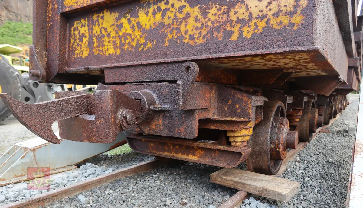 Tunnelvaggen har et understell med to hjulganger med to hjul på hver hjulgang. Typiske hjul med flens for skinnegang. Opplegg for seriekobling av flere vagger. Mekanisk sideveis tipp. Passer til skinnegang med sporvidde 75 cm. Rusten med rester av gul farge. Vaggen har plass til ca. 4 kubikk masse.

Det er tre like vagger, det er merket:
NFSM-G-00368
NFSM-G-00368-1
NFSM-G-00368-2