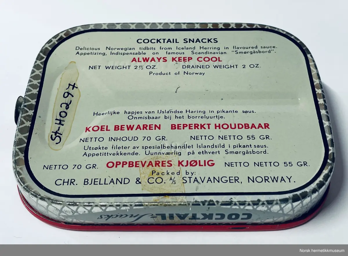 King Oscar, kjeks m/sild, cocktailglass