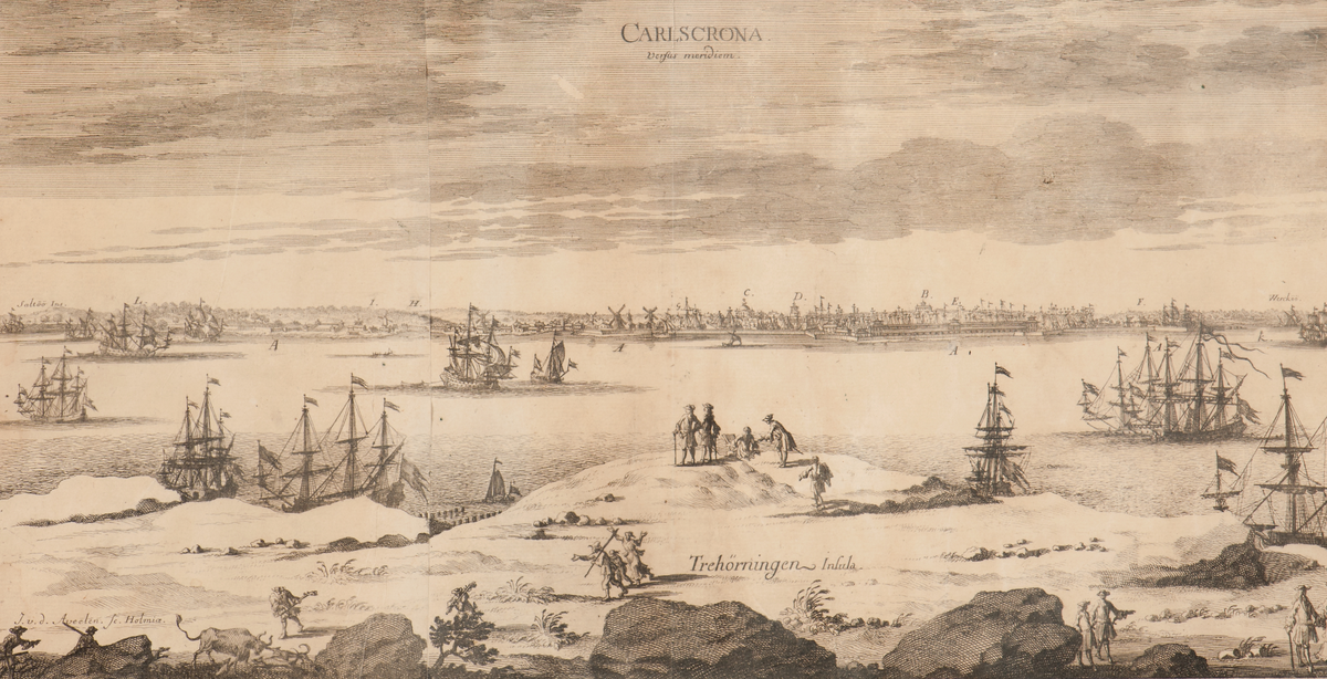Vy över Karlskrona 1709