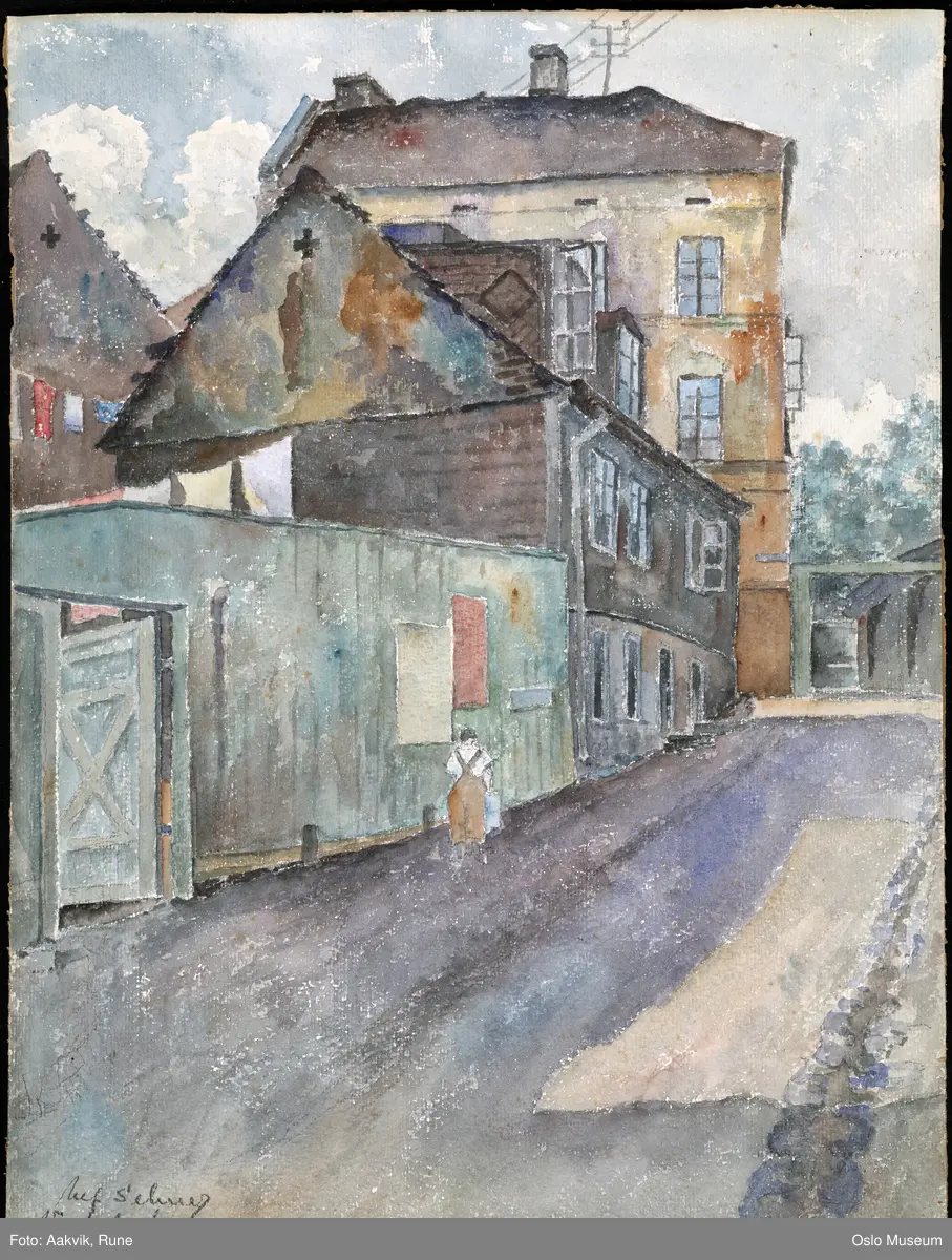 Vinkelgaten 14-16 [akvarell]