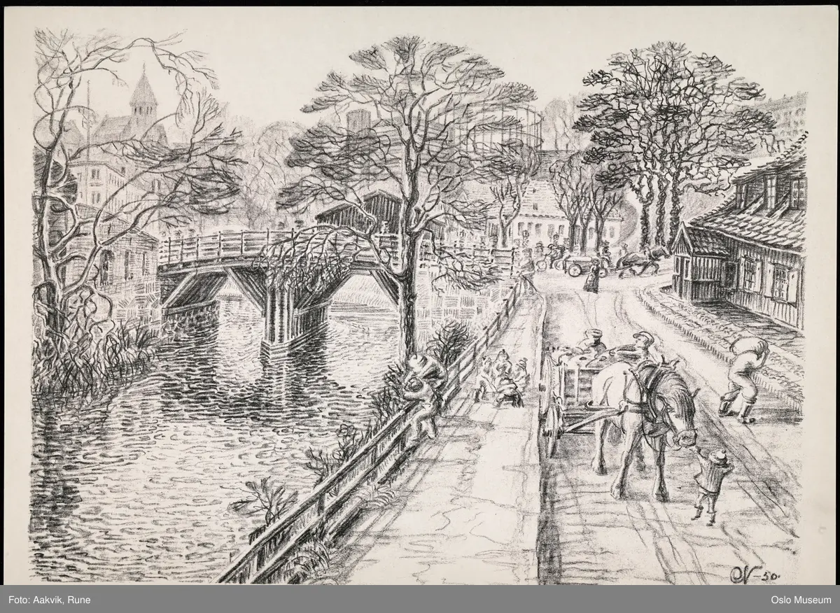 Grünnersbrua [litografi]