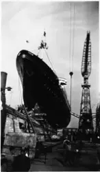 Hurtigruteskipet MS Erling Jarl under bygging på verftet Can