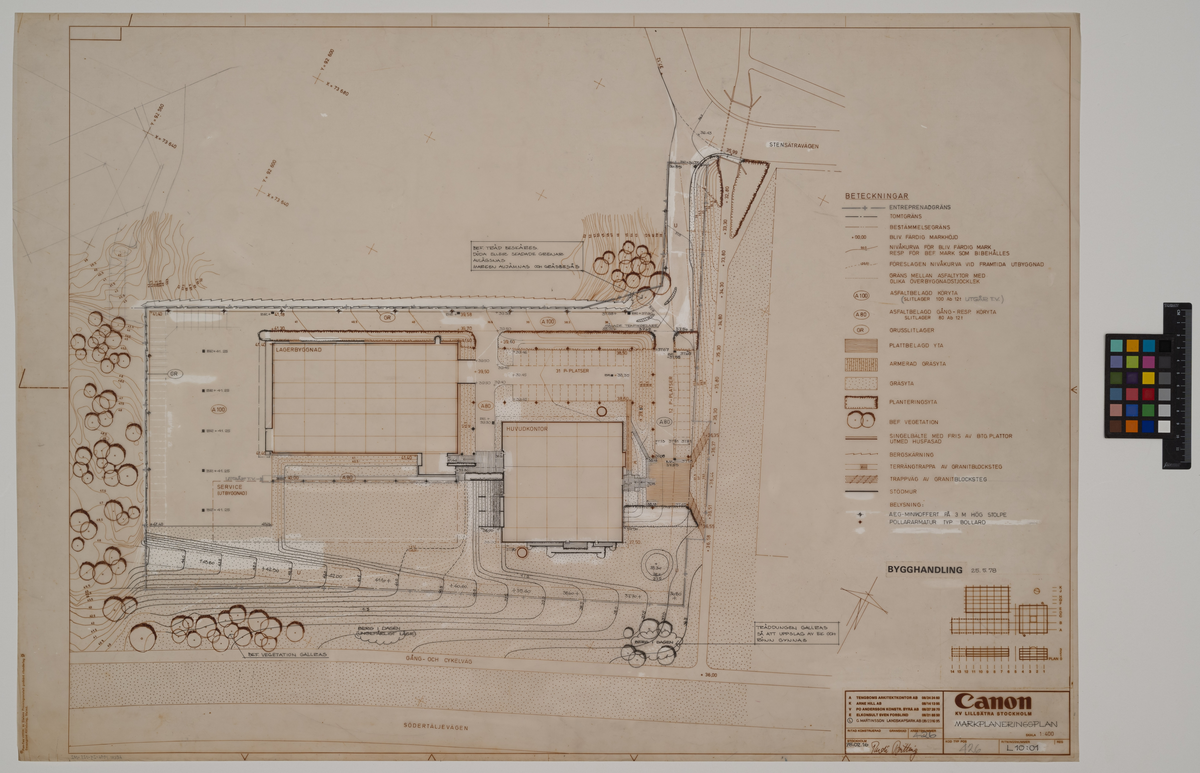 Canon huvudkontor
Markplaneringsplan