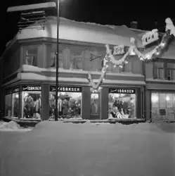 Julegatene i Trondheim sentrum 1956