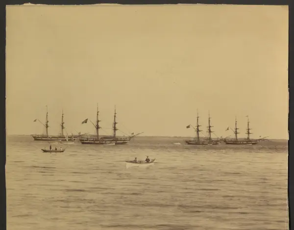 Skeppsgossebriggarna på kronoredden i Karlskrona.