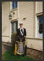 Tonkonstnär Ulf Sigurdsson med sitt klockspel.