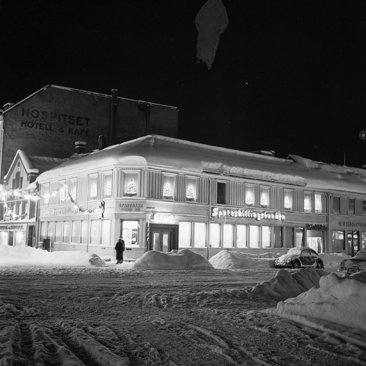 Julegatene i Trondheim sentrum 1956