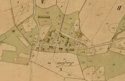 Översiktskarta Öfver-Maland 1858