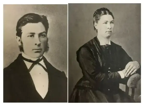 Svartvitt porträtt Andreas Jonsson och Margareta Palm