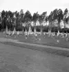 Gymnastiken 1944.
Stor parad på gräsplanen, Värendsvallen.