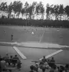 Fotbollen 1944.
Fotbollsmatchen. 
Fotot taget från hedersläktaren.
