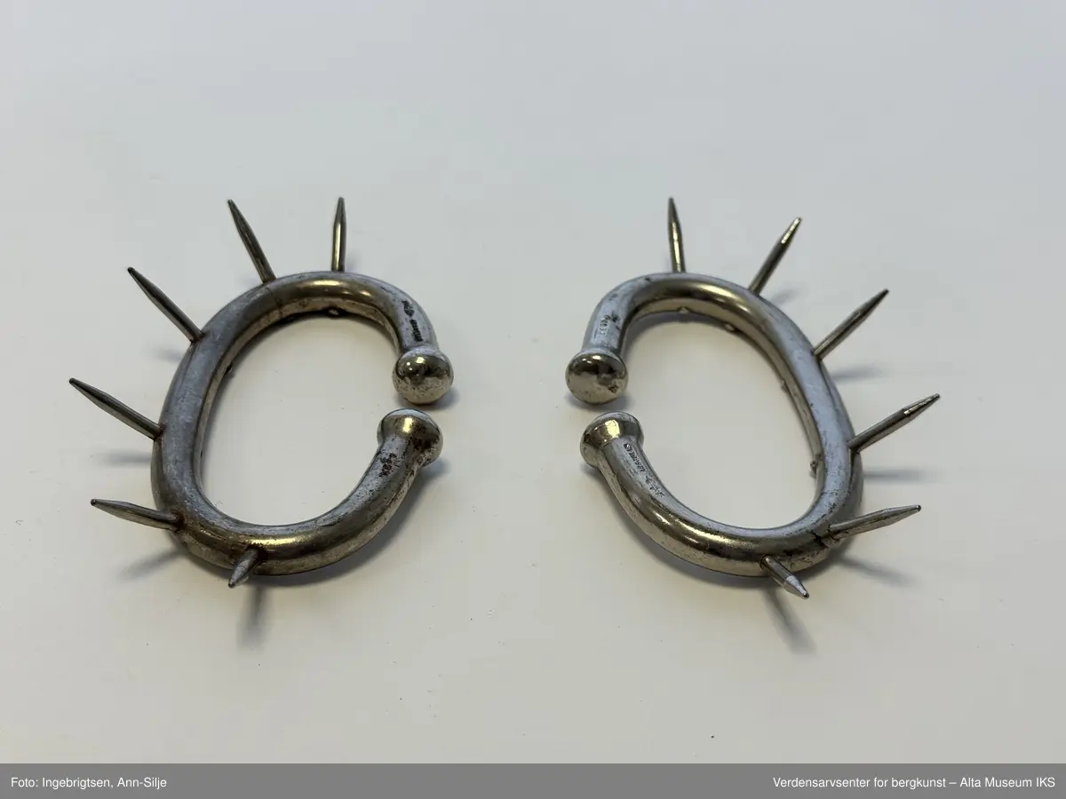 Oval ring med pigger. Brukes for å hindre at ku på beite suger seg.