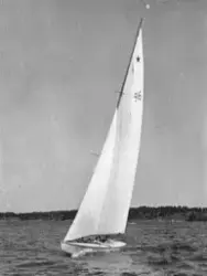 Fotografi ur Detlow von Brauns album. Segling med Starbåten 