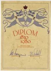 Sida ur Detlow von Brauns fotoalbum. Diplom. Deltagit i KSSS