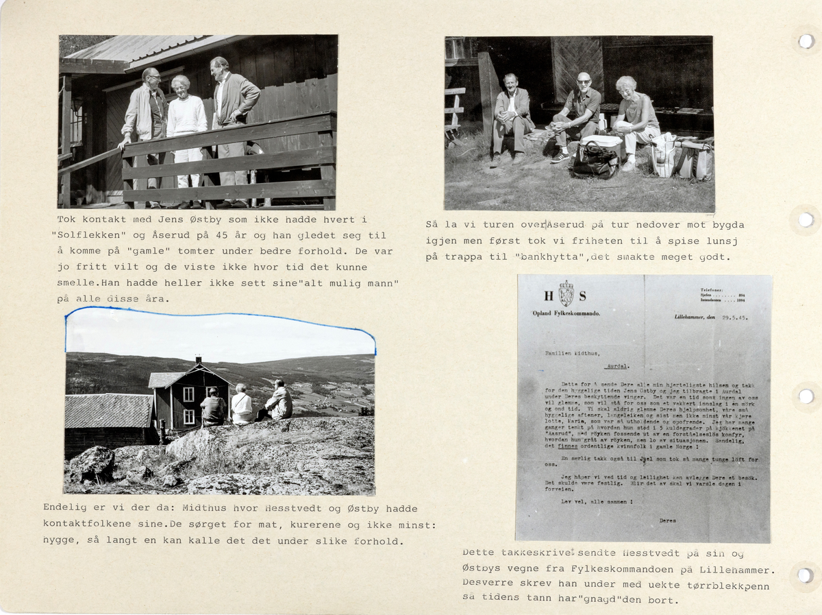 Sider i Album2 fra Frank Christensensens samling av foto fra andre verdenskrig, frigjøringen og tiden etter.