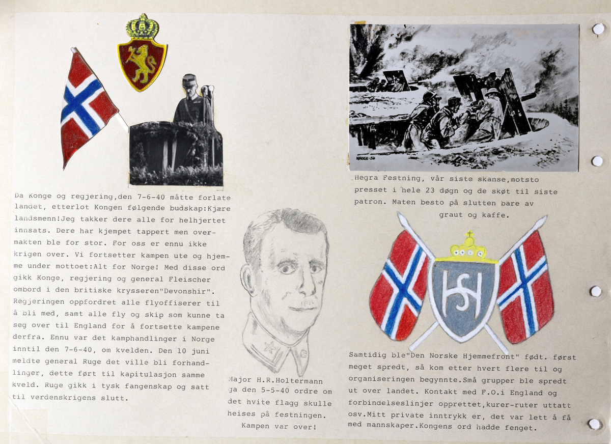 Sider i Album2 fra Frank Christensensens samling av foto fra andre verdenskrig, frigjøringen og tiden etter.