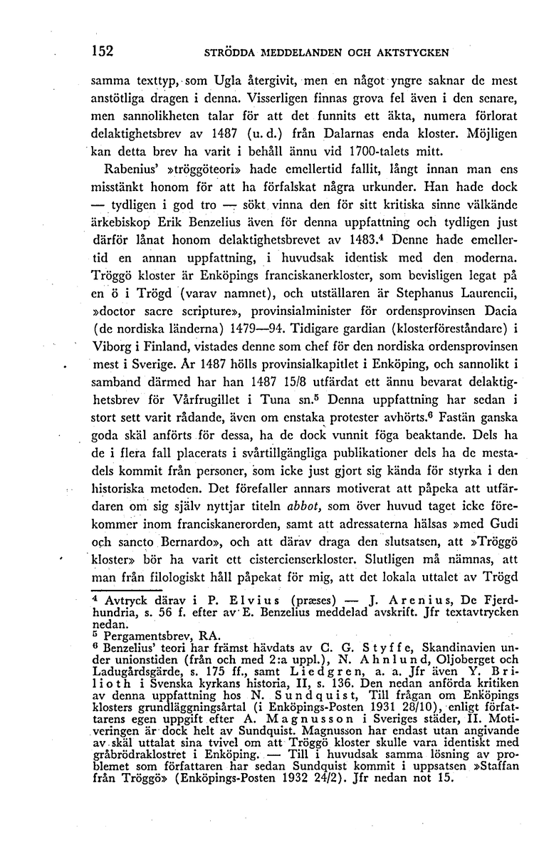 'Vart låg Tröggö kloster?' Av Sven Ljung. Särtryck ur Historisk Tidskrift 1959.

Uppsatsen behandlar två delaktighetsbrev från 1483 och 1484 med ett samband med Gudsberga.