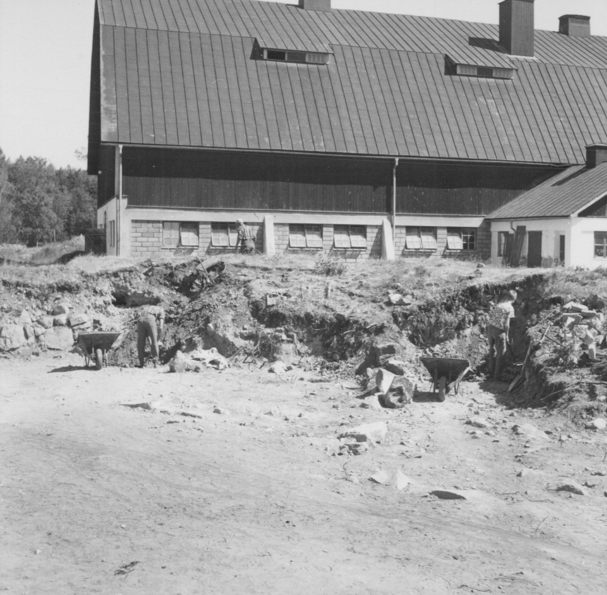 Fotografier och negativ från den arkeologisk utgrävningen i Gudsberga kloster (okänt år)
Består av dokumentationsbilder samt person- och arbetsbilder.