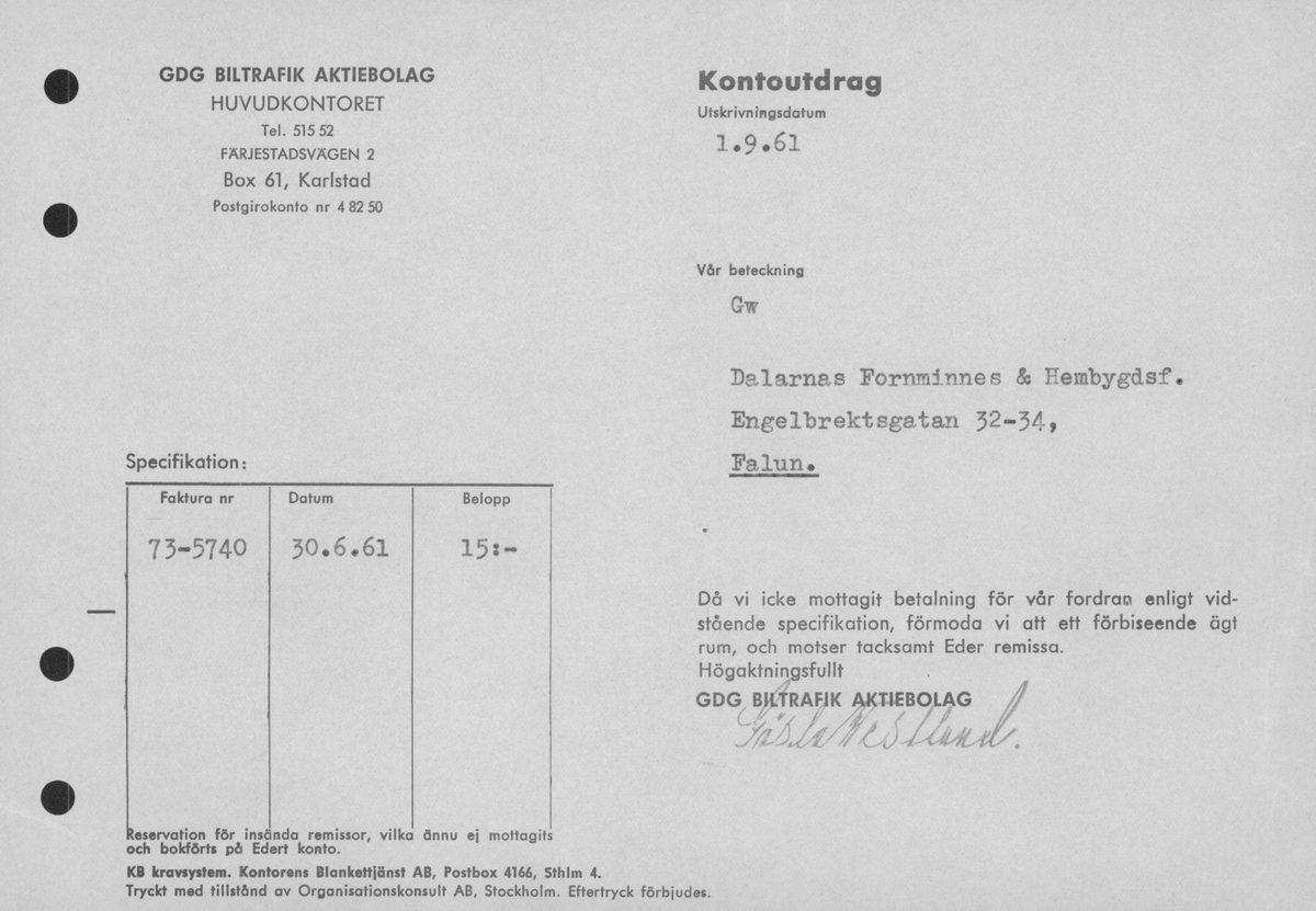In- och utbetalningar för de arkeologiska undersökningarna i Gudsberga kloster år 1959-61.