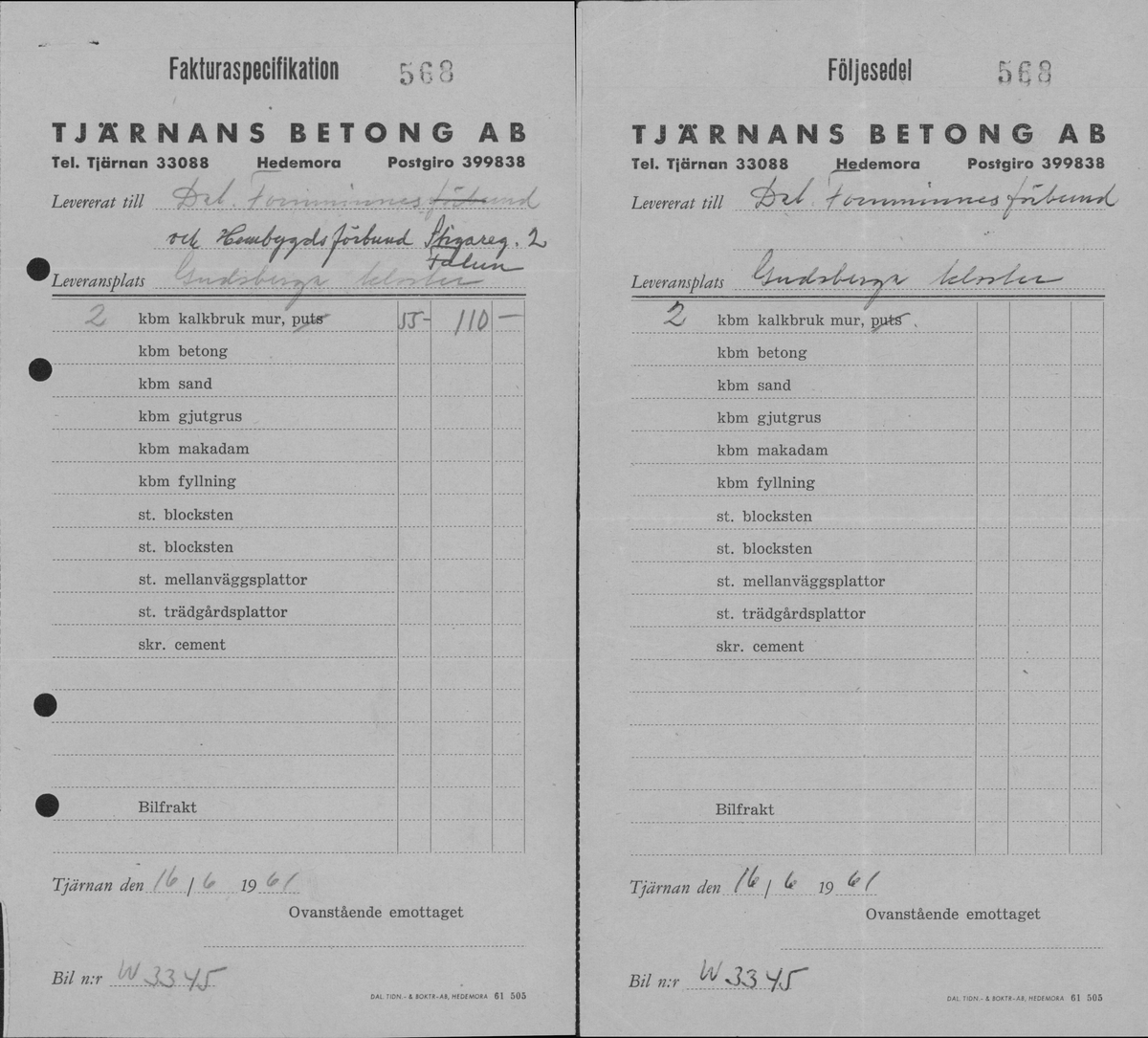 In- och utbetalningar för de arkeologiska undersökningarna i Gudsberga kloster år 1959-61.