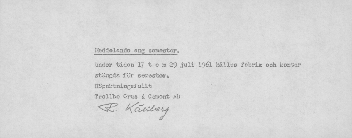 In- och utbetalningar för de arkeologiska undersökningarna i Gudsberga kloster år 1959-61.