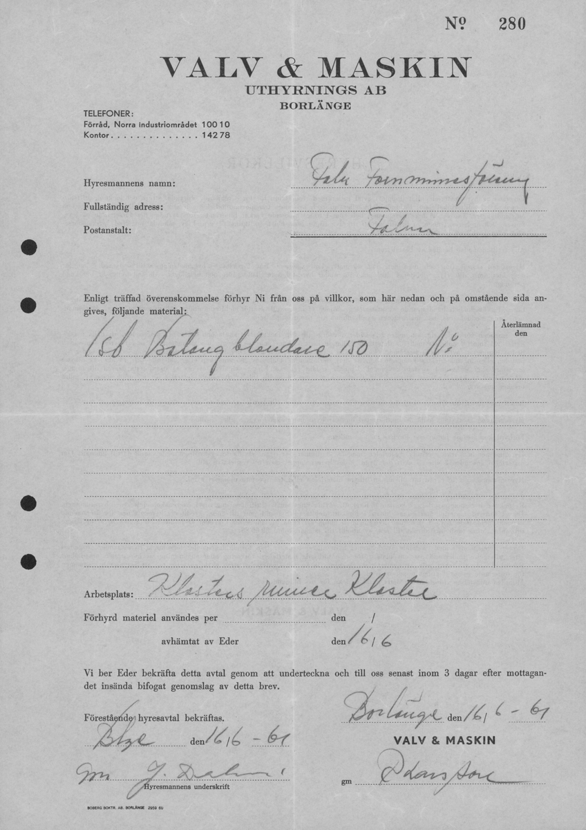 In- och utbetalningar för de arkeologiska undersökningarna i Gudsberga kloster år 1959-61.
