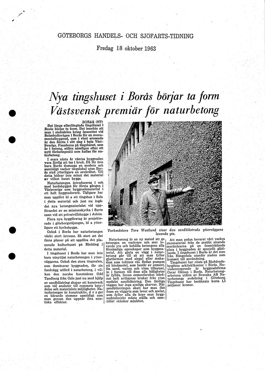 Tidningsartiklar från åren ca 1941-1963 gällande Gudsberga kloster.