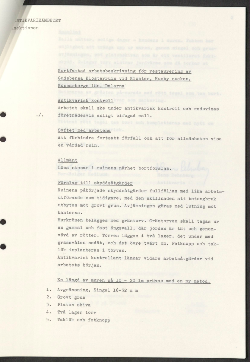 ’Restaurering av Gudsberga klosterruin’ år 1978, av RAÄ Vårdsektion. 

Materialet är en kopia ifrån Riksantikvarieämbetets antikvariskt topografiska arkiv