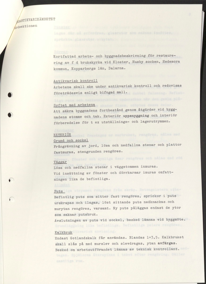 ’Restaurering av Gudsberga klosterruin’ år 1978, av RAÄ Vårdsektion. 

Materialet är en kopia ifrån Riksantikvarieämbetets antikvariskt topografiska arkiv