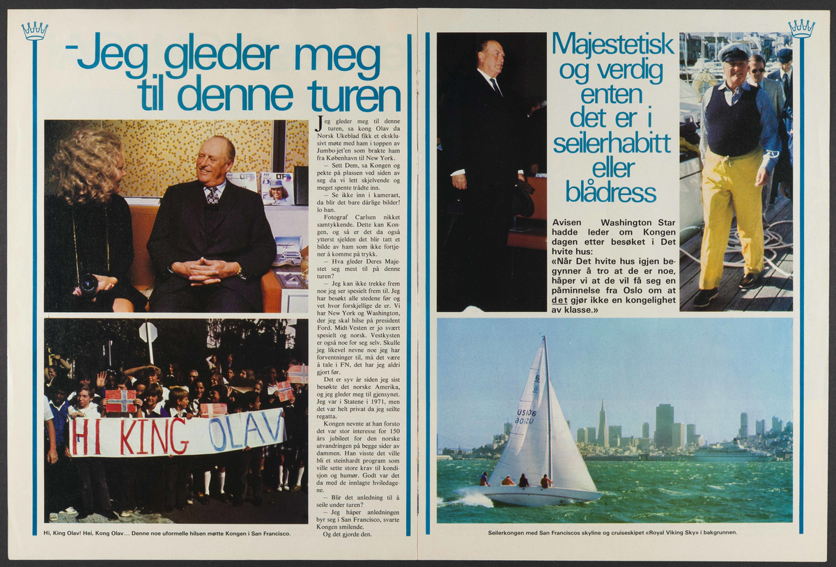 Norsk Ukeblad spesialhefte "Med kong Olav i USA", Nr 47 - 1975