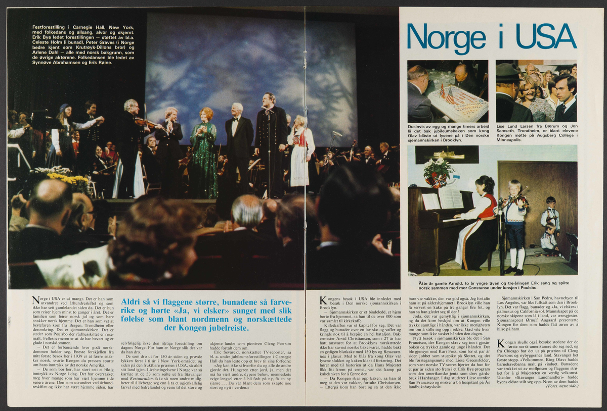 Norsk Ukeblad spesialhefte "Med kong Olav i USA", Nr 47 - 1975