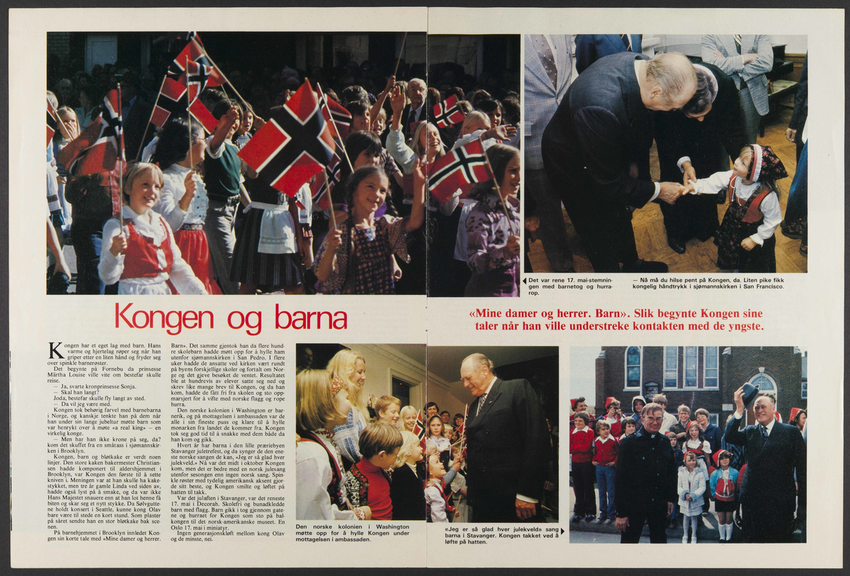 Norsk Ukeblad spesialhefte "Med kong Olav i USA", Nr 47 - 1975