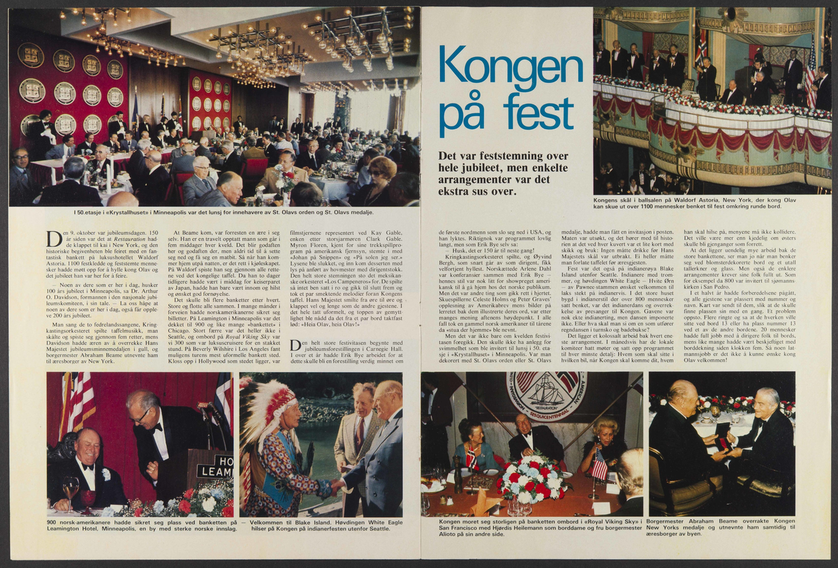 Norsk Ukeblad spesialhefte "Med kong Olav i USA", Nr 47 - 1975