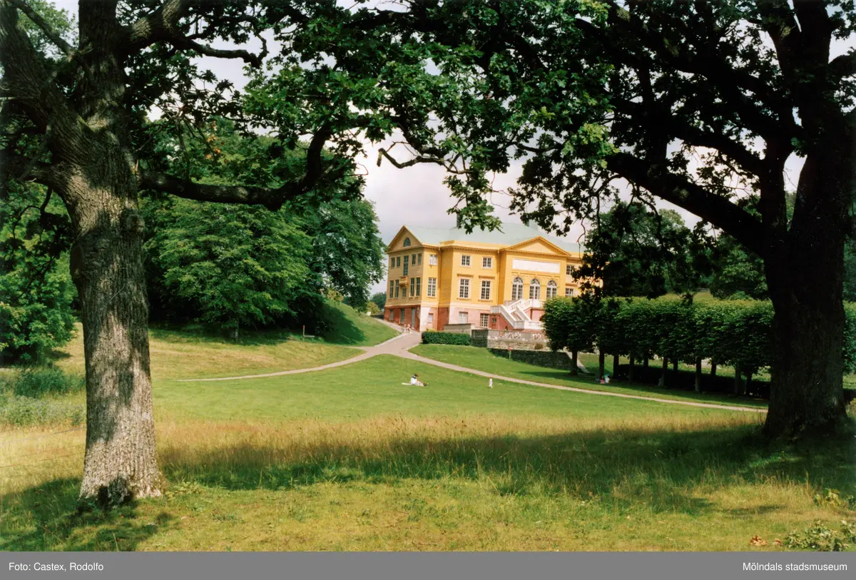 Gunnebo slott och slottsparken. Mölndal, år 1994. Grönområde strax söder om slottsbyggnaden.