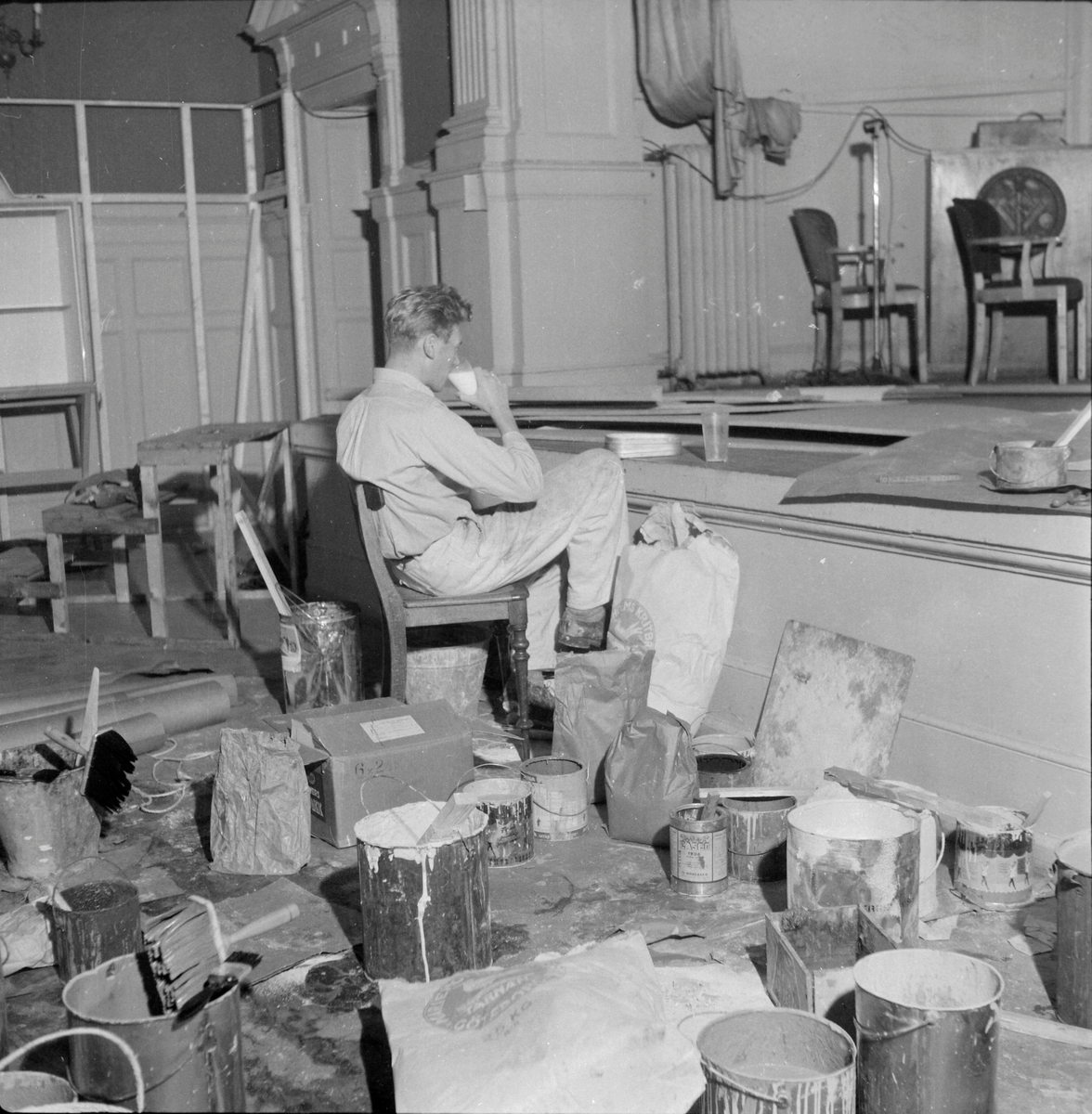 Håndverk- og Industrimessen 1954, rigging