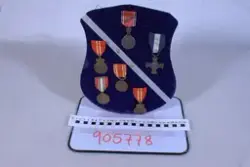 Medaljeplate m/6 medaljer