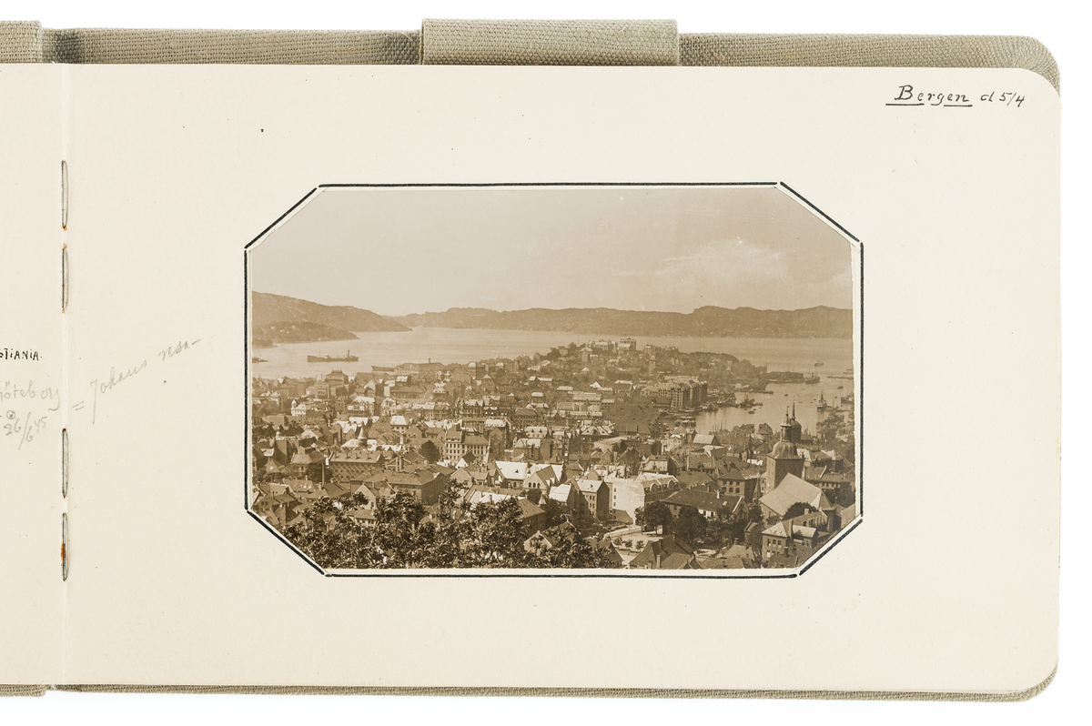 Bilden föreställer en vy över Bergen.